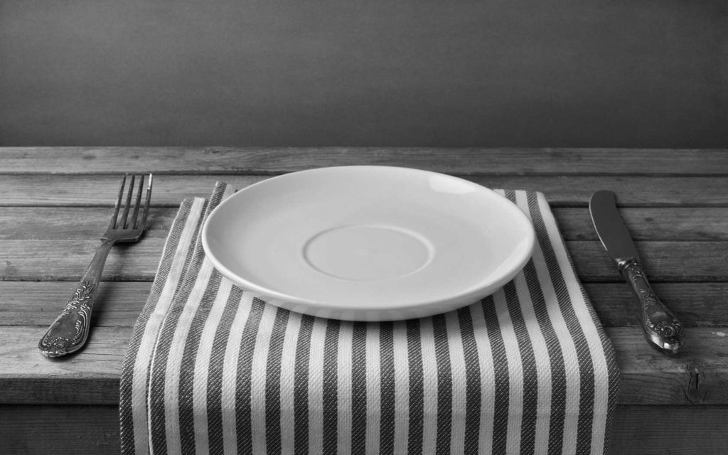 Black and White Place Setting