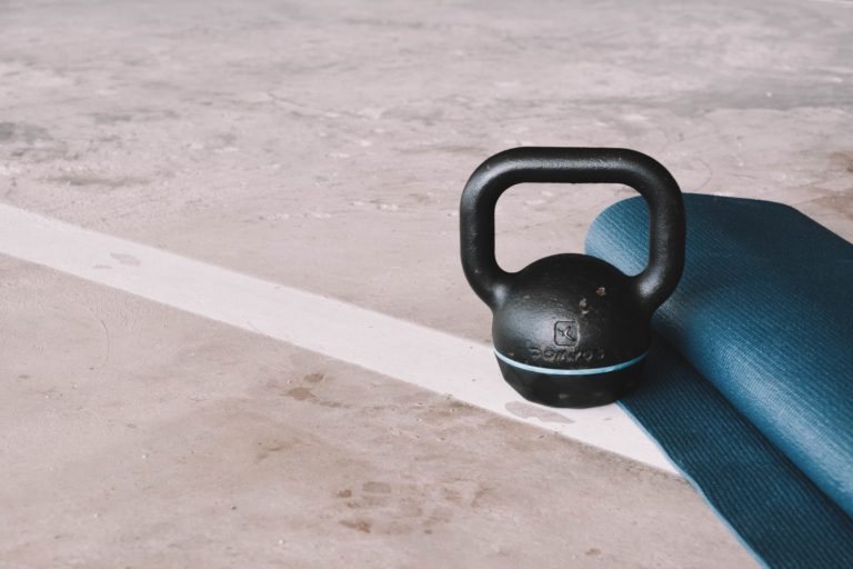 Kettle bell on floor